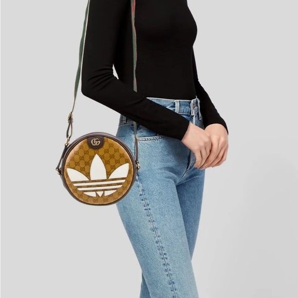 Gucci Tan and White Crossbody Bag Gucci Adidas - Picture 1 of 8